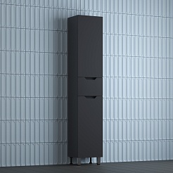 Style Line Шкаф пенал Остин 36 графит – фотография-3